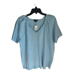NWT Lane Bryant  Sky Blue Short Sleeve Knit Top